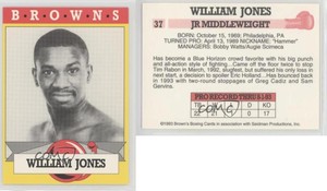 1993 Brown's Boxing Cards William Jones #37