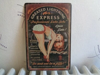 TOLE METAL PIN UP TRAIN CHEMINOT EXPRESS 20 X 30 CMS NO PLAQUE EMAILLEE ANCIENNE - Photo 1/3