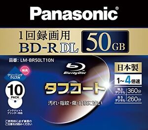 Panasonic Blu-ray Disc Made in Japan Recording 4x  speed 50GB LM-BR50LT10N 10pcs