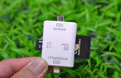i-FlashDrive USB TF SD Card Reader For iPhone Micro-USB android Samsung Galaxy  - Image 1 of 3