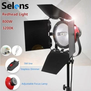 Dimmable 800W Redhead Light Studio Continuous Spot Lamp Tungsten Kit Photo Video - Picture 1 of 12