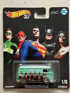 2017 Hot Wheels DC Alex Ross VOLKSWAGEN T1 PANEL Justice League Real Riders Bus - Picture 1 of 4