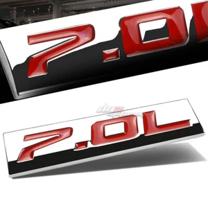 ALUMINUM STICK ON POLISHED CHROME RED 7.0L 7.0 L DECAL EMBLEM TRIM BADGE LOGO - Picture 1 of 3