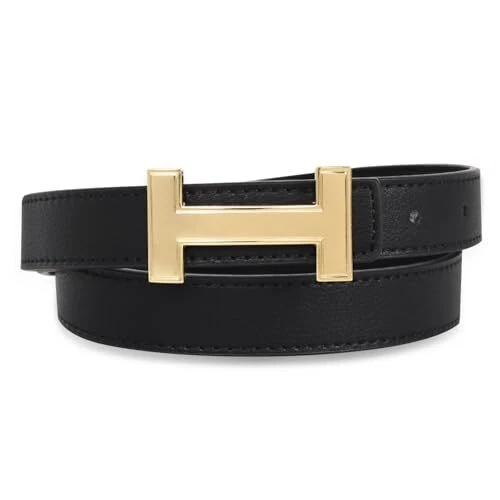 Women\'s Belts with Gold Buckle, Fashion Waist Band, Elegant Ladies\' Belt, Gift RISANTRY Women main image 3