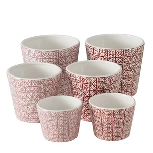 ANGEBOT 12x Pflanztopf Ibiza Steingut Höhe 8-14 cm UVP je SET 23,99€ /1# - Bild 1 von 1