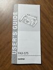 Brother Fax-575 User's Guide Manual