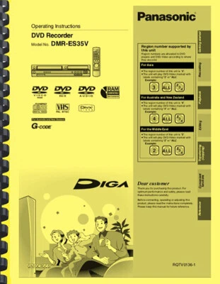 Panasonic DMR-ES35V Grabadora DVD Manual de usuario del propietario  Foto 1 de 4