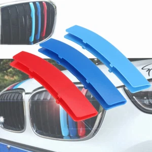 Cubierta de parrilla delantera tiras con clip para accesorios BMW Serie 5 F10 F18 - Imagen 1 de 8