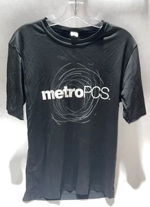T-shirt nera Metro PCS con testo orizzontale taglia S - Foto 1 di 3