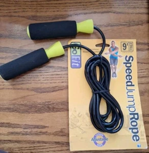 Go Fit Speed Jump Rope Adjustable 9 Foot Rope With Nonslip Handles - Picture 1 of 2