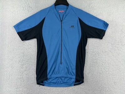 Bellweather Cycling Jersey Adult Large Blue Black 1/2 Zip 100% Polyester Pockets - Image 1 of 4
