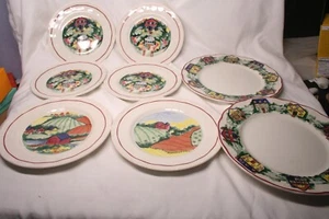 Set of 8!  IVY HILL "Welcome Home" PLATTERS English Earthenware Plates 1995 - Picture 1 of 10