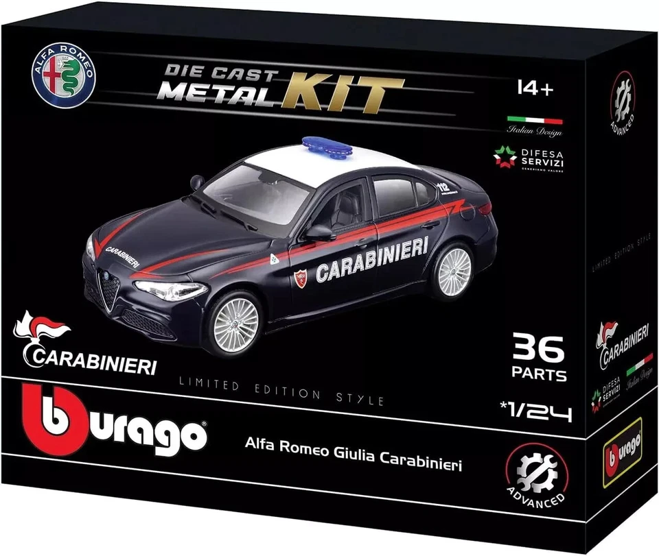 Bburago MODEL KIT - ALFA ROMEO Giulia Carabinieri - 1 24