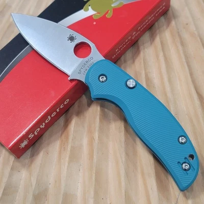 Spyderco Sage 6 C123CFBCLP AWT S30V Pocket Knife LNW Titanium Clip - Image 1 of 4