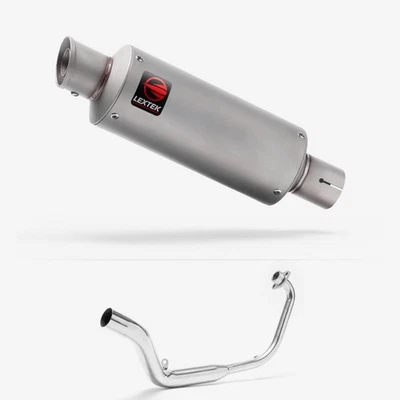 Silenciador pulido sistema de escape Lextek acero inoxidable GP1 mate GP Stubby 240 mm Foto 1 de 4