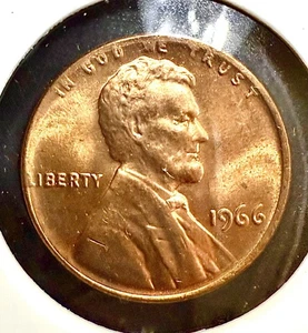 1966 LINCOLN PENNY DDO BU UNC MULTI ERROR DOUBLE DIE & OFF CENTER STRIKE!  - Picture 1 of 9
