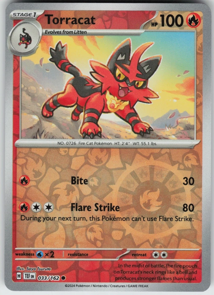 PO-01 Reverse Holo Torracat 033/162 Common SV05: Temporal Forces - Image 1 of 1