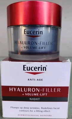 Eucerin Crema de Noche Antiedad Relleno Hialurón Levantamiento de Volumen 50 ml 1,7 oz Exp 05/2027 Foto 1 de 4