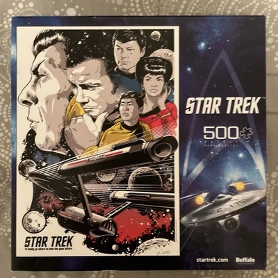 Star Trek Kirk Spock 500-Piece Jigsaw Puzzle 2020 Put Together Once - Image 1 of 2