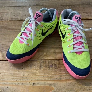 Scarpe sneakers Nike Kobe 9 EM Low Volt (653593-701) taglia 7 giovani verde fluo rosa - Foto 1 di 10