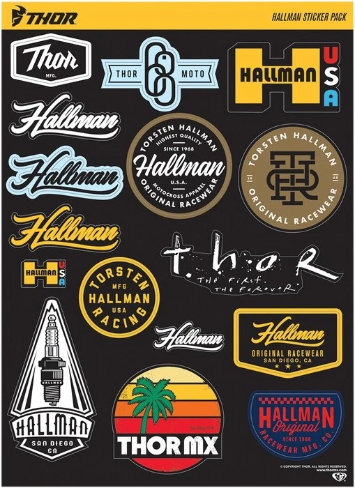 Thor 2020 Hallman Decal Sheet Blue/White/Yellow - Image 1 of 1