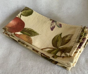 Rose Tree East Hampton Baumwolle Servietten mit Früchten - 4er Set EUC - Bild 1 von 2