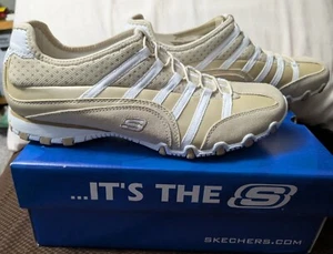 Womens Skechers Active Bikers Straightaway Tennis Shoes Size 10 New Light Gold - Picture 1 of 6