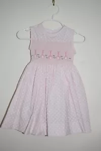 NWT Spring EASTER Tails Bunnies Smocked Girl Dress 4T - Picture 1 of 2