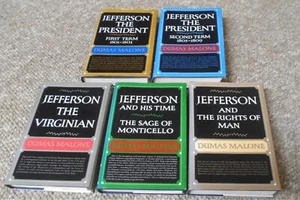 Jefferson and His Time. 5 Volumes. Dumas Malone. Hardcover Biography - Picture 1 of 2