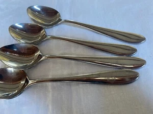 GINKGO HELMICK STAINLESS 18/10 FLATWARE "MERIDIAN"(4) TEASPOONS 6 1/4" - Picture 1 of 4