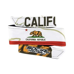 Diadema de corbata larga de paintball social - bandera del oso del estado de la República de California - Imagen 1 de 1