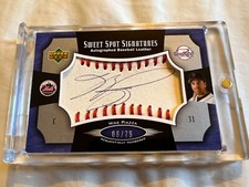 2005 Upper Deck Sweet Spot Signatures Mike Piazza Auto Blue Ink SP Autograph /75