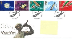 GB - FIRST DAY COVER - FDC - COMMEMS -2002- PETER PAN - Pmk HOOK - Picture 1 of 1