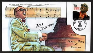 USA, SCOTT # 4807, COLLINS FDC COVER 2013 RAY CHARLES, SINGER, SONGWRITER - Picture 1 of 1