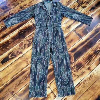 复古贝斯专业商店男式迷彩工作服 S 码 Reg ( 34-36) 胸部  — 第 1/4 张图片