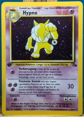 POKEMON - Fossil - Hypno - 8/62 - 1. Edition - HOLO - TOP Zustand - deutsch - Bild 1 von 4