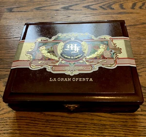 GARCIA & GARCIA MY FATHER La Gran Oferta EMPTY BROWN WOOD CIGAR BOX 8.75x7”x2.5 - Picture 1 of 8