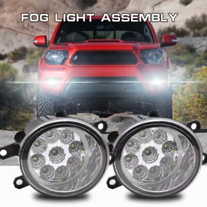 Pair LED Fog Lights Bumper Driving Lamps Bulb For TOYOTA TACOMA 2012-2020 - Foto 1 di 18