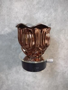 Brown glass oil wax fragrance plug in lamp 6422 FREE 15ml oil - Picture 1 of 4