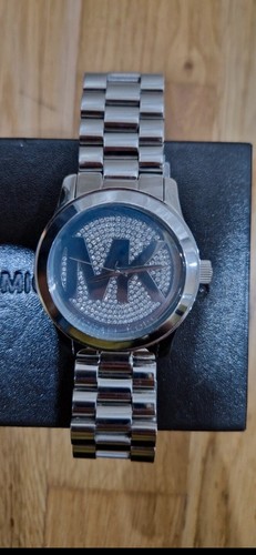 Orologio al quarzo donna ORIGINALE Michael Kors Runway MK5544 cristallo argento.