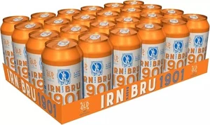 IRN-BRU 1901 Vintage Recipe – Full Sugar, No Caffeine (24 x 330ml Cans) - Picture 1 of 4