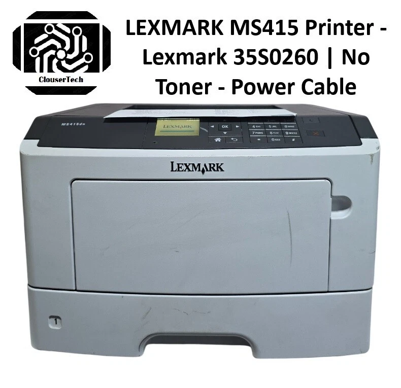 LEXMARK MS415 Printer - Lexmark 35S0260 | No Toner - Power Cable - Image 1 of 4