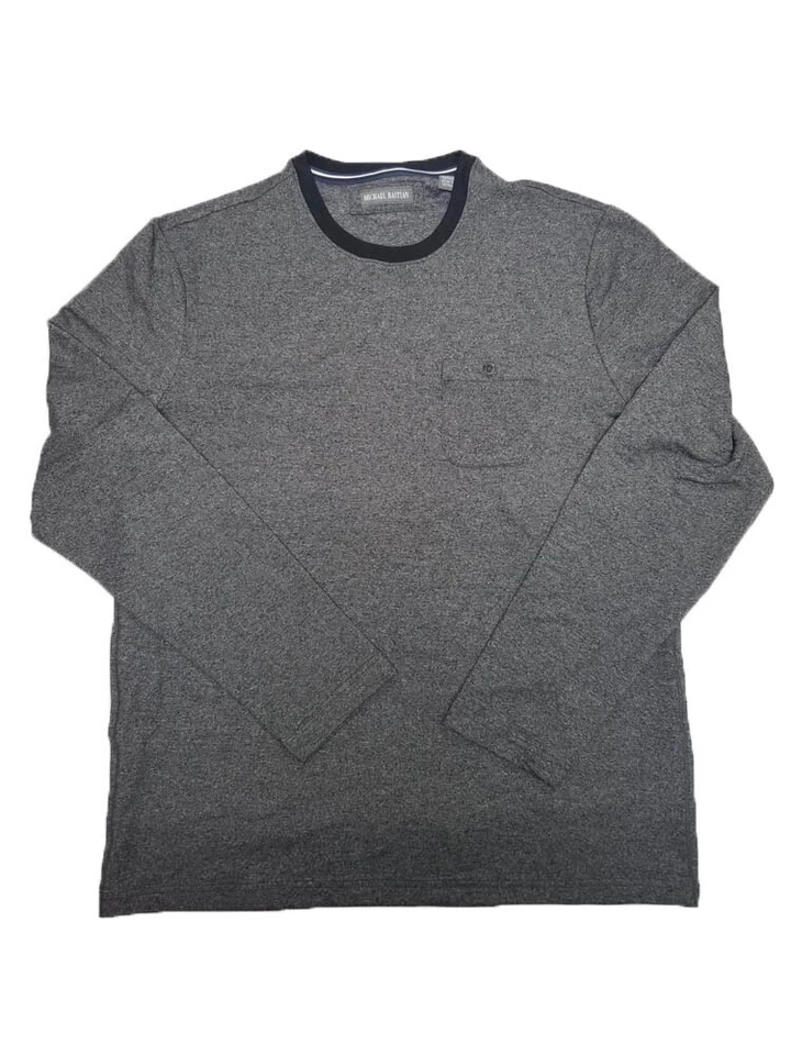 Camiseta Michael Bastian Manga Larga Bolsillo Carbón  Foto 1 de 1