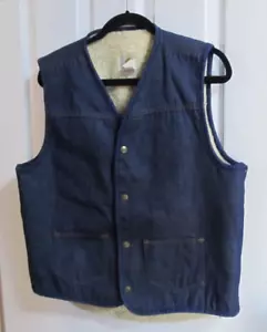 Carhartt Weste Blue Jean Denim Sherpa gefüttert Druckknöpfe USA Gr. LT - Bild 1 von 5