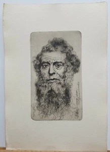 Willem Linnig Junior (1842-1890) Vintage Etching "Souvenir d'Aerschot" 11"×7.5" - Picture 1 of 4