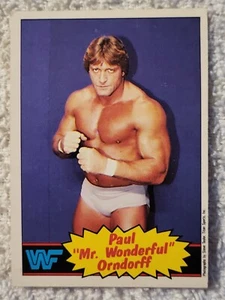 1985 O-Pee-Chee WWF Wrestling Trading Card #5 Paul Mr. Wonderful Orndorff - Imagen 1 de 2