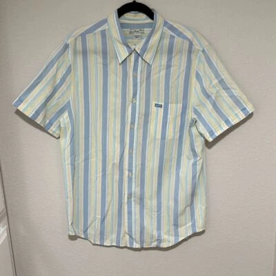 Vintage 90's Guess Mens Multicolor Stripe Short Sleeve Button Up Shirt Sz Large - Image 1 of 4