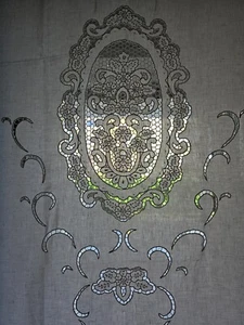 Tente En Pur Lin Bellora Avec Broderie Découpée À La Main 210x300cm Blanche - Bild 1 von 10