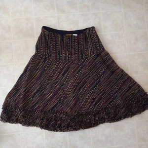 Falda Ruby Rd Talla 8 Marrón Lunares Acampanada Debajo de la Rodilla Forrada Elegante Fiesta - Imagen 1 de 4