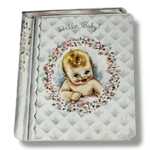 Vergissmeinnicht Hallo Baby Vintage Glückwunschkarte GBX - Bild 1 von 4